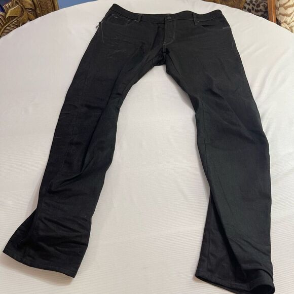 G Star Raw Arc Zip 3D Slim Black Tapered Denim Jeans Size 36 X 31 - Picture 1 of 12